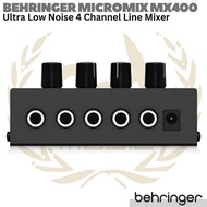 Behringer Micromix Mx400 4 Channel Line Mixer Mini Compact Portable