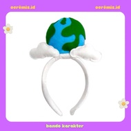 World EARTH CHARACTER HEADBAND / PLANET CHARACTER HEADBAND / GLOBE EARTH HEADBAND