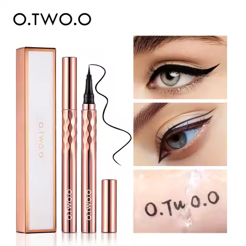 O.TWO.O Eyeliner Pencil Liquid Eye Liner Waterproof Smudge Proof Quick Drying 12 Hour Wear Ultra Fin