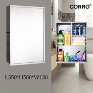 Stainless Steel Bathroom Mirror Cabinet Kabinet Bilik Air Tahan Karat Bercermin Rak Dinding Cermin B