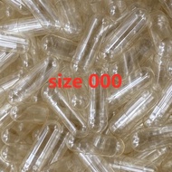 ZZOOI 500/1000pcs Size000  Empty Hard Gelatin Capsule/Red And Yellow Capsules Size 0 Empty White Sep