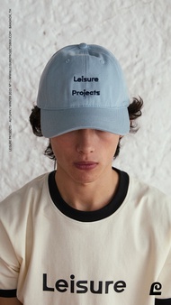 (Leisure Projects) LEISURE PROJECTS LOGO CAP หมวกทรงเบลบอลผ้า twill ฝอกสี ปักลาย graphic โลโก้ Le
