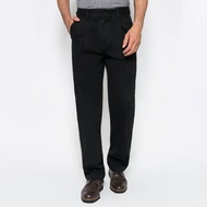 HITAM LGS - Men's Casual Cotton Trousers Black Casual Trousers - LECT.777.01733.7C