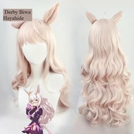 Umamusume Uma Musume Pretty Derby Biwa Hayahide Cosplay Wig Ear Tail Long Wavy