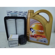 MAZDA 2 1.6 SKYACTIV OIL FILTER + AIR FILTER + KOYOMA 15W40 MINERAL ENGINE OIL