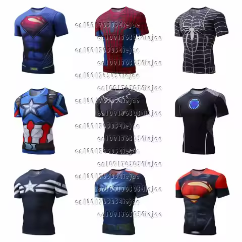 Hot Toys Printed T-shirt Avengers American Superman Spider-Man Iron Tshirt Summer Men Women T Shirt 
