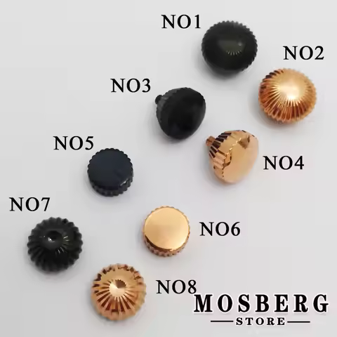 Black Rose Gold Watch Crown Stainless Steel Different Size Fit ETA 6497 6498 Sea Gull ST36 Watches M