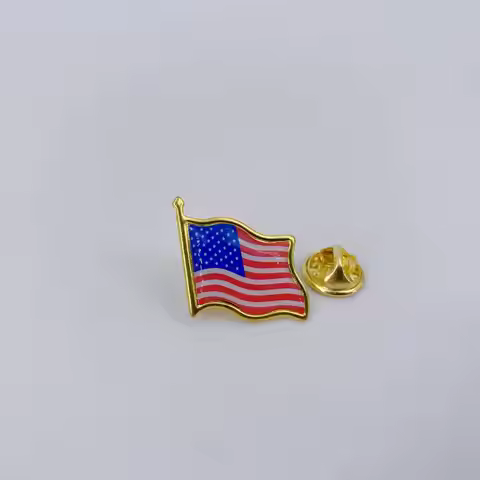 USA Flag Lapel Pins - Solid Metal Patriotic American Flag Brooch, 0.8 Inch US Flag Pin Badge for Sui