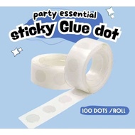 Balloon Glue Dots Roll - 100 Dots Adhesive Sticker for Birthday & Party Decoration