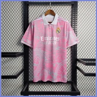 [COD]  Fans issue  23/24 Real Madrid   jersey S-2XL、dragon、Pink, blue、Real Madrid CF football team
