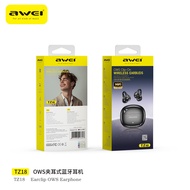 Awei หูฟังเกมส์ที่ได้เคลื่อนไหวเบสหนักหูฟังเอียบัดไร้สายต่างหูแบบหนีบ Huawei หูฟังบลูทูธเสียงสเตอริโ