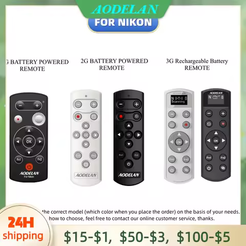 AODELAN ML-L7A Wireless Shutter Release for Nikon Z30, Z6 II, Z7 II, Z fc, P1000, P950, Z50, B600, A