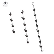 [Fenteer] Rain Chain for Gutters, Rain Collection Cups, Iron, Outdoor, Stable, As A Decorative Water