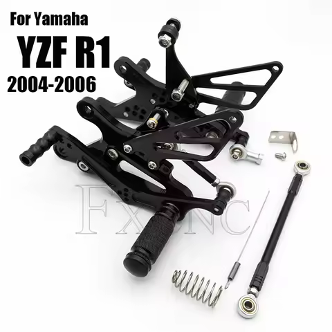 Motorcycle Rearset Footrest Rear Set For Yamaha YZF R1 YZF-R1 YZFR1 2004 2005 2006 CNC Adjustable Fo