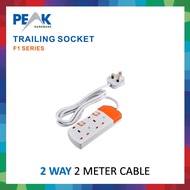 [READY STOCK-hot sale]PEAK / WOSS 2way 3way 4way 5way Trailing socket 2 Meter cable 5 Meter Sirim / 