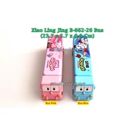 (1 Piece) XIAOLINGJING Bus Pencil Case 29.7*5.7*6.8 Cm / Xiaolingjing Tin Pencil Case B-662-26