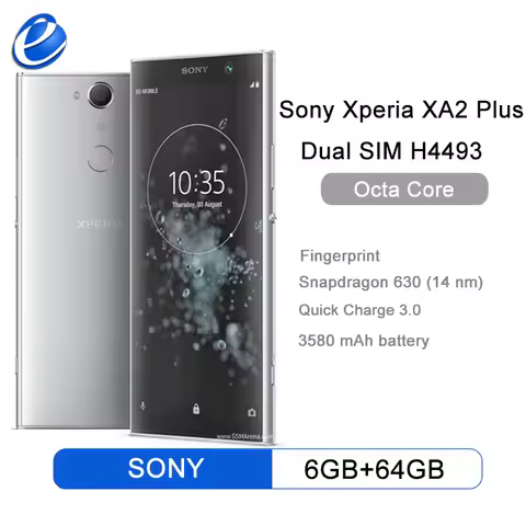Sony Xperia XA2 Plus Dual H4493 Original GSM Dual Sim 4G LTE Android Octa Core RAM 6GB ROM 64GB 6.0"