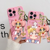 Samsung Galaxy ON7 2016 ON7 C7 Pro C9 C9 Pro A03 A03 Core 2015 J2 Prime A04 A04E M04 F04 A05 A05S A24 4G Cartoon Kulomi Phone Case With Keychain and Dolll