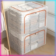 HomePlus🛋️ 24/66/80/110L PVC Storage Box Foldable Waterproof Organizer Stackable Clear 10128