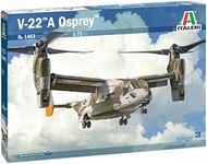 Italeri -1463 V-22 A Osprey, 1:72 Scale, Model Kit, Plastic Model to Assemble, Modeling, Grey, IT146