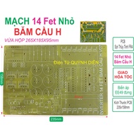 PCB bo mạch kích điện 14 fet đảo pha băm cầu H (sợi thủy tinh FR4)