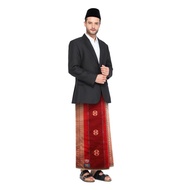 Sarung BHS Classic Gold Motif Jacquard Songket Merah Maroon terlaris|