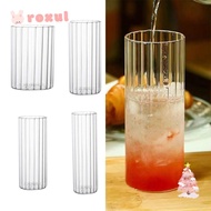 ROXUL Water Carafe, Transparent Borosilicate Glass Tumbler Glass, Fashion Creative Heat-Resistant Gl