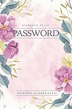 Quaderno delle password alfabetizzato da A a Z -107 pagine 4 per lettera, 312 password e siti - Tema