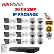 HIKVISION CCTV SET (World No. 1) IP 16CH 2MP Network DS7616NI-Q2/16P/DS-2CD1023G0E-I/DS-2CD1123G0E-I