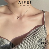 AIFEI JEWELRY Women Necklace Diamond 925 Sterling Accessories Chain For Perempuan Leher Pendant Rantai Perak Moissanite Korean 純銀項鏈 Silver Original N362