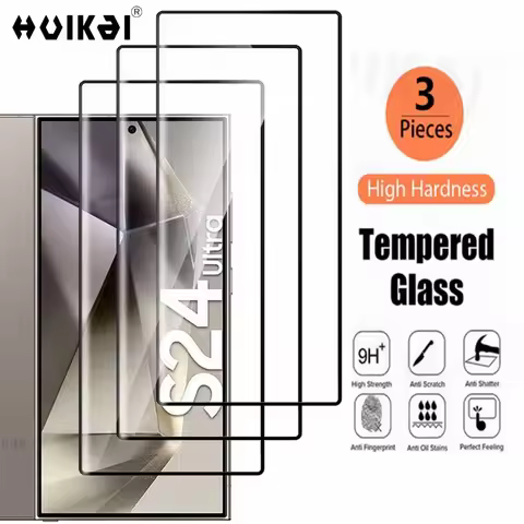 3 Pack Screen Protector for Samsung Galaxy S24 Ultra S23 Ultra S23 FE S22 S21 A54 A34 HD Full Screen
