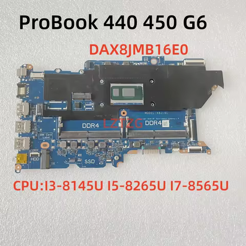 DAX8JMB16E0 For HP ProBook 440 G6 450 G6 Laptop Motherboard CPU I3-8145U I5-8265U I7-8565U L44881-60