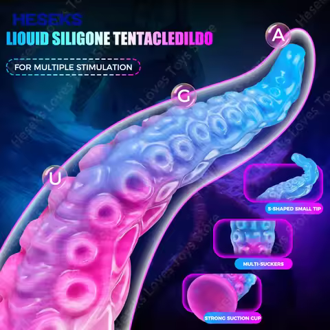 HESEKS Tentacle Dildo Penetration Anal Stimulator Huge Monster Long Realistic Dildos with Strong Suc
