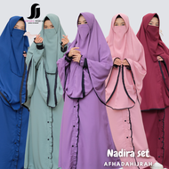 Afhadahijrah - Gamis wanita set hijab cadar syari Nadira baju dan jilbab instan syari free niqab