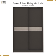 Wardrobe - AURORA Series - 1 Color - Sliding Wardrobe - 2 Door Wardrobe - Almari Baju - Almari Pakaian