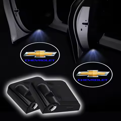 Car Door LED HD Welcome Courtesy Shadow Projector Lamp Logo Light For Chevrolet Captiva Colorado Cru