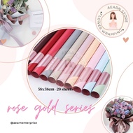 [20Sheets] 58x58cm · 2 Tone Rose Gold Series Flower Wrapping Paper Bouquet Flower Florist Wrapper Pa