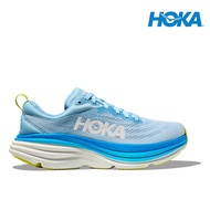 HOKA Men Bondi 8 Wide Running Shoes - Airy Blue / Diva Blue