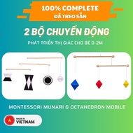 COMBO of 2 crib hanging sets for visual development - Montessori Mobile for babies 0-2 months READY 