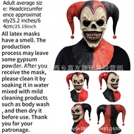 Halloween Funny joker mask Green Hair Red Nose Latex Headgear Jack mask joker mask