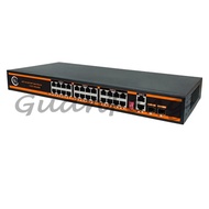 24 Ports Gigabit Switch 1000mbps PoE Switch Smart 48v PoE Network Power Over Ethernet Camera Network