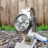casio analog jam tangan pria rantai kombinasi mtp-1374sg-7a original