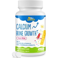 500 MG Calcium Supplement with Vitamin D3 & K2, Zinc, Magnesium & Prebiotics. Kids Vitamins for Kids