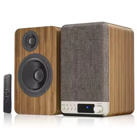 Active Bookshelf Speakers, 60W Powered Record Player Speakers Speakers with, Turntable Speakers with