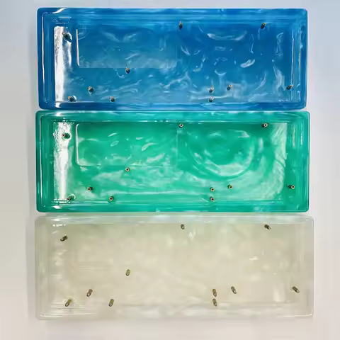 GK61X GK64X Resin Case DIY 60% Keyboard Yellow Purple Black White Blue Green Natural Resin Case For