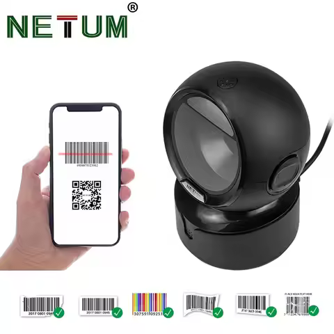 NETUM Omnidirectional 2D Barcode Scanner Image Platform Desktop Scanner 1D 2D QR code reader USB Omn