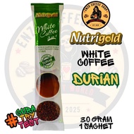 🌹1sCE11 DURIAN WHITE COFFEE - NUTRIGOLD - INSTANT COFFEE MIX - SINGLE SACHET X 30 GRAM