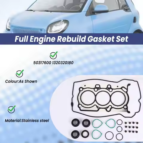 Leading-Edge-Car Full Engine Rebuild Gasket Set 50317600 1320320180 For Mercedes-Benz Smart Fortwo C
