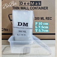 PROMO / TERMURAH 1 Dus Thinwall DM 300ML Food Container Kotak Persegi