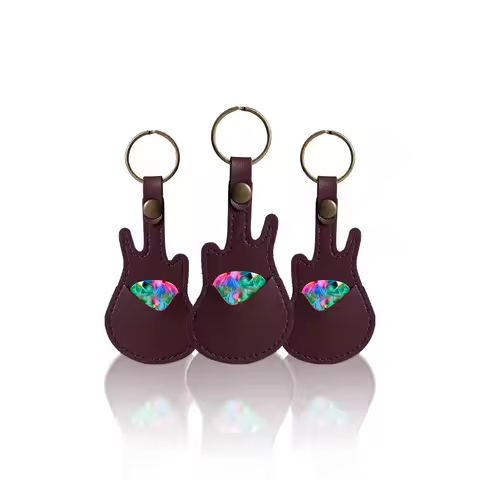 Portable Guitar Plectrum Holder - Folk Guitar Instrument Storage Bag - Ukulele Plectrum Clip - Music